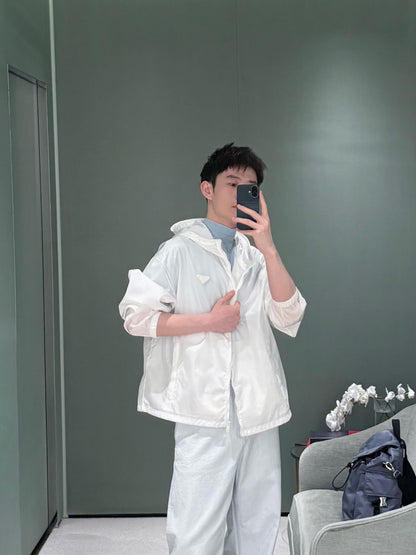 주말QZ / 프라다  후드 지퍼 아우터