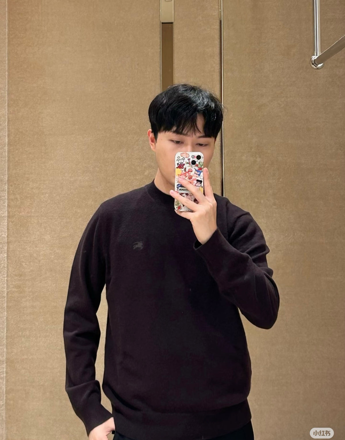 주말QZ / 버버리  라운드넥 울 캐시미어 니트