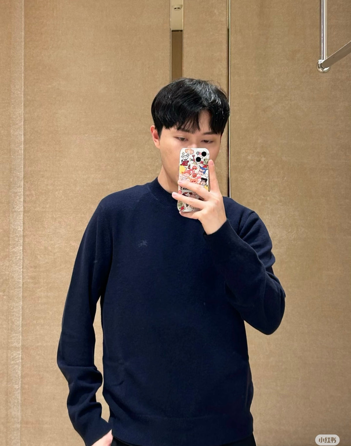 주말QZ / 버버리  라운드넥 울 캐시미어 니트