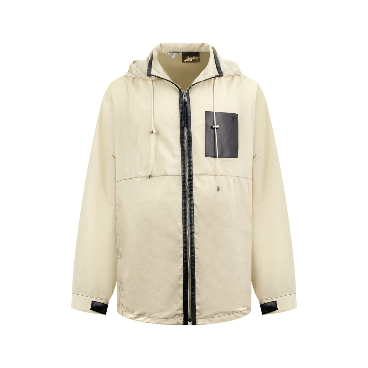 주말QZ / 로에베  가죽 조합 후드 지퍼 아우터