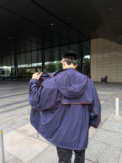 주말QZ / 로에베  가죽 조합 후드 지퍼 아우터