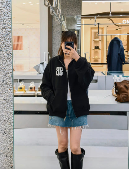 주말QZ / 발렌시아가  레터링 지퍼 맨투맨  아우터