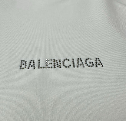 주말QZ / 발렌시아가  레터링 스톤 긴팔 소매 밴딩 티셔츠