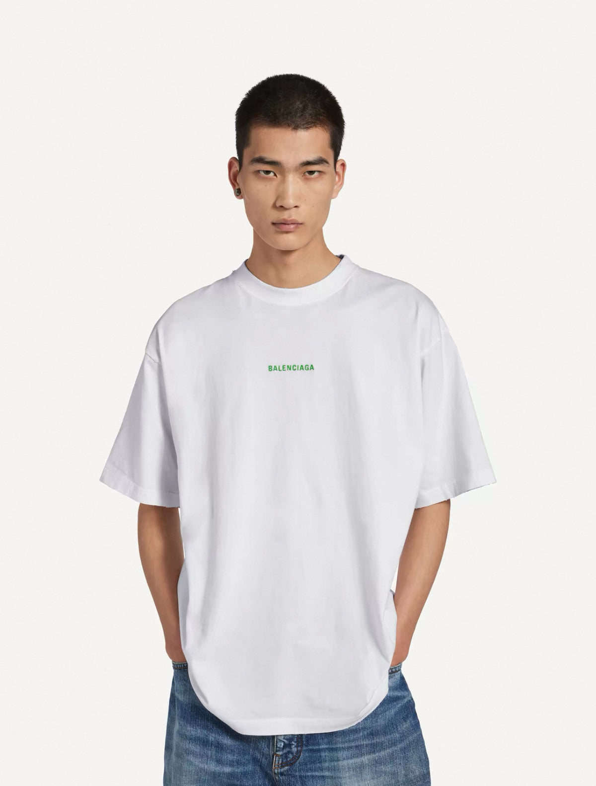 주말QZ / 발렌시아가  자수 반팔 티셔츠
