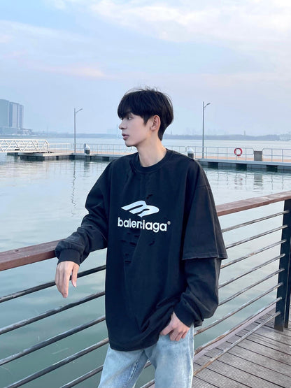 주말QZ / 발렌시아가  투피스룩 긴팔 티셔츠