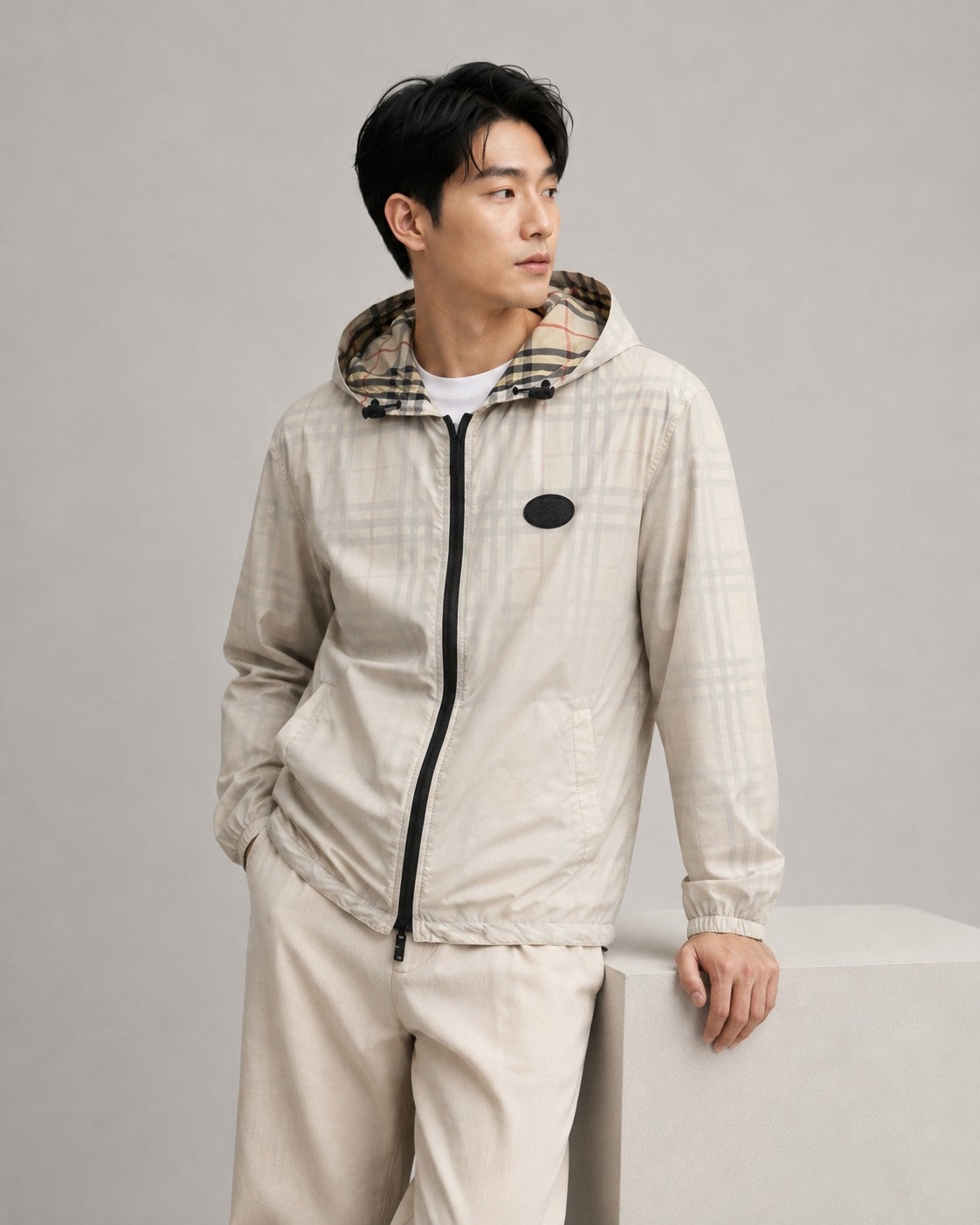 주말QZ / 버버리  리버서블 지퍼 후드 자켓