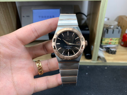 VS공장 오메가 컨스틸레이션 38MM 로즈골드 콤비 브라운바인덱스 브레이슬릿