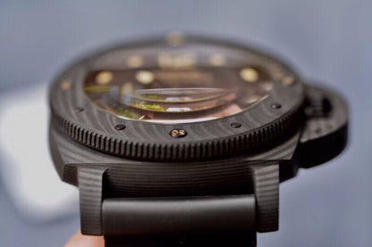 VS공장 V3 파네라이 PAM616 카보덱 블루 로고 블랙 러버스트랩