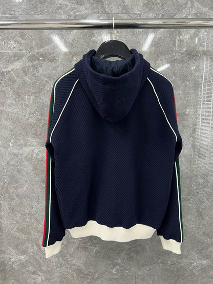 Marble / Gucci Men's Wool Jersey Jacket Web Blue