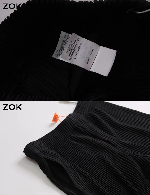 ZOK / 이세이미야케 의류 내장 끈 달린 긴바지