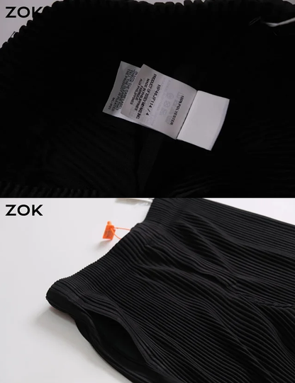 ZOK / 이세이미야케 의류 내장 끈 달린 긴바지