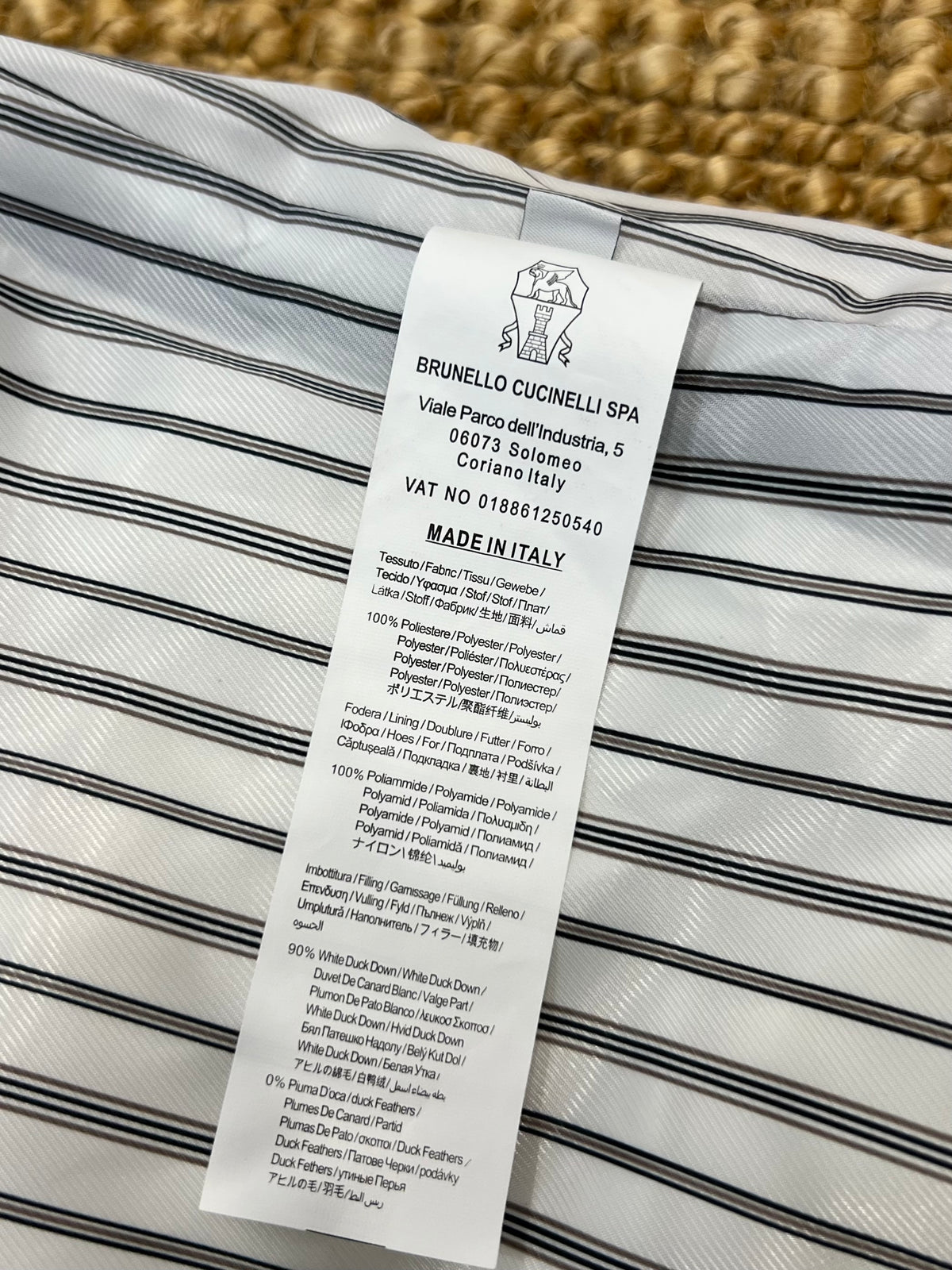 zb / 브루넬로 쿠치넬리  스탠드카라 지퍼 점퍼