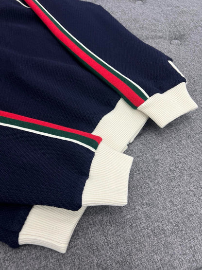 Marble / Gucci Men's Wool Jersey Jacket Web Blue