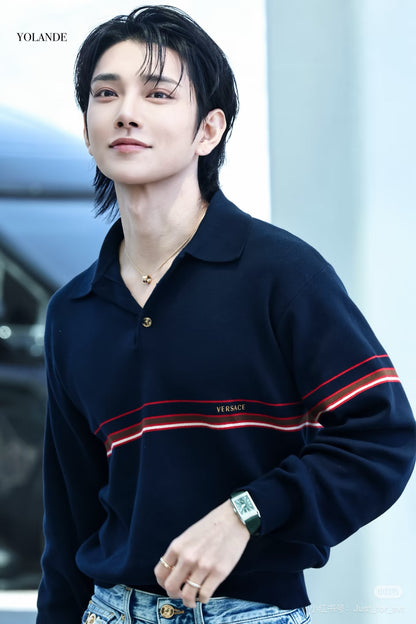 zb / 베르사체  니트 긴팔 폴로 셔츠