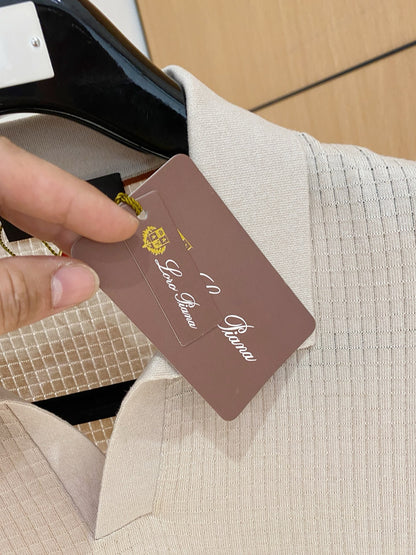 zb / 로로피아나  반팔 니트 폴로셔츠