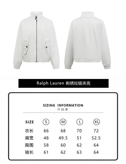 zb / 랄프 로렌  자수 지퍼 재킷