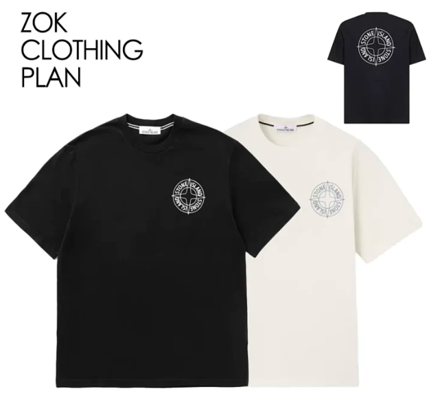 ZOK / 스톤아일랜드 입체 프린트 반팔