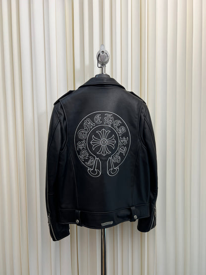 zb/Chrome Hearts Men's Leather Jacket