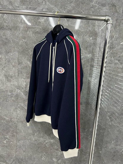 Marble / Gucci Men's Wool Jersey Jacket Web Blue
