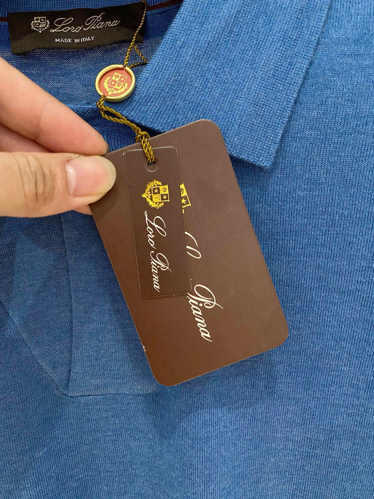 zb / 로로피아나  니트 긴팔 폴로 셔츠