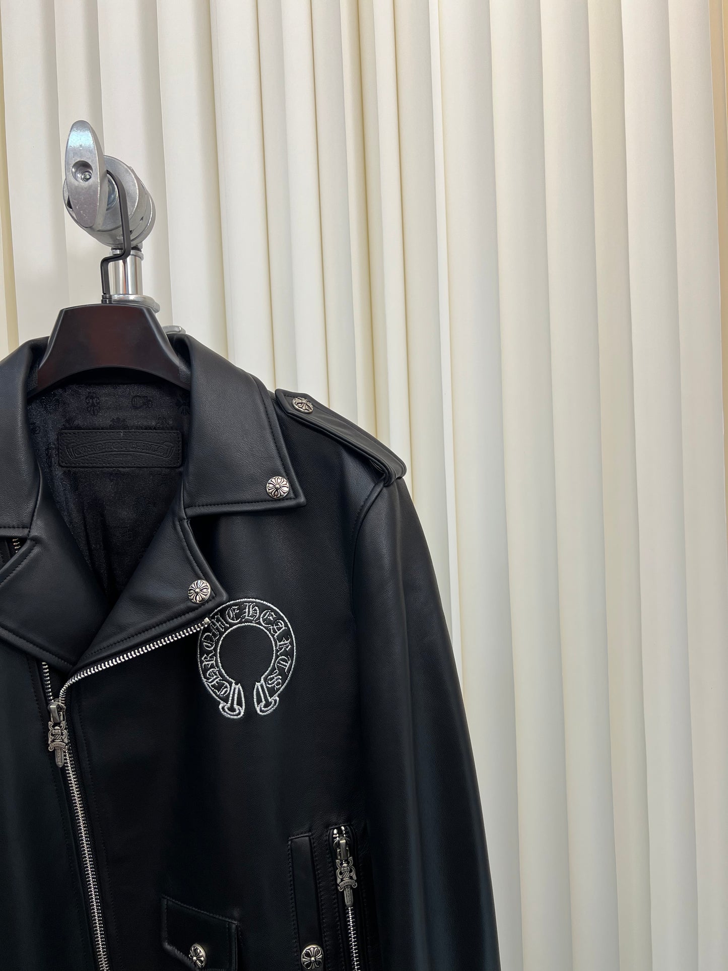 zb/Chrome Hearts Men's Leather Jacket