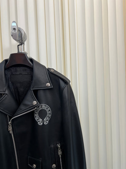 zb/Chrome Hearts Men's Leather Jacket