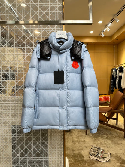 zb / 몽클레르  탈착식 소매 후드 다운 재킷