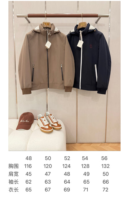 zb / 브루넬로 쿠치넬리  후드 지퍼 두꺼운 자켓