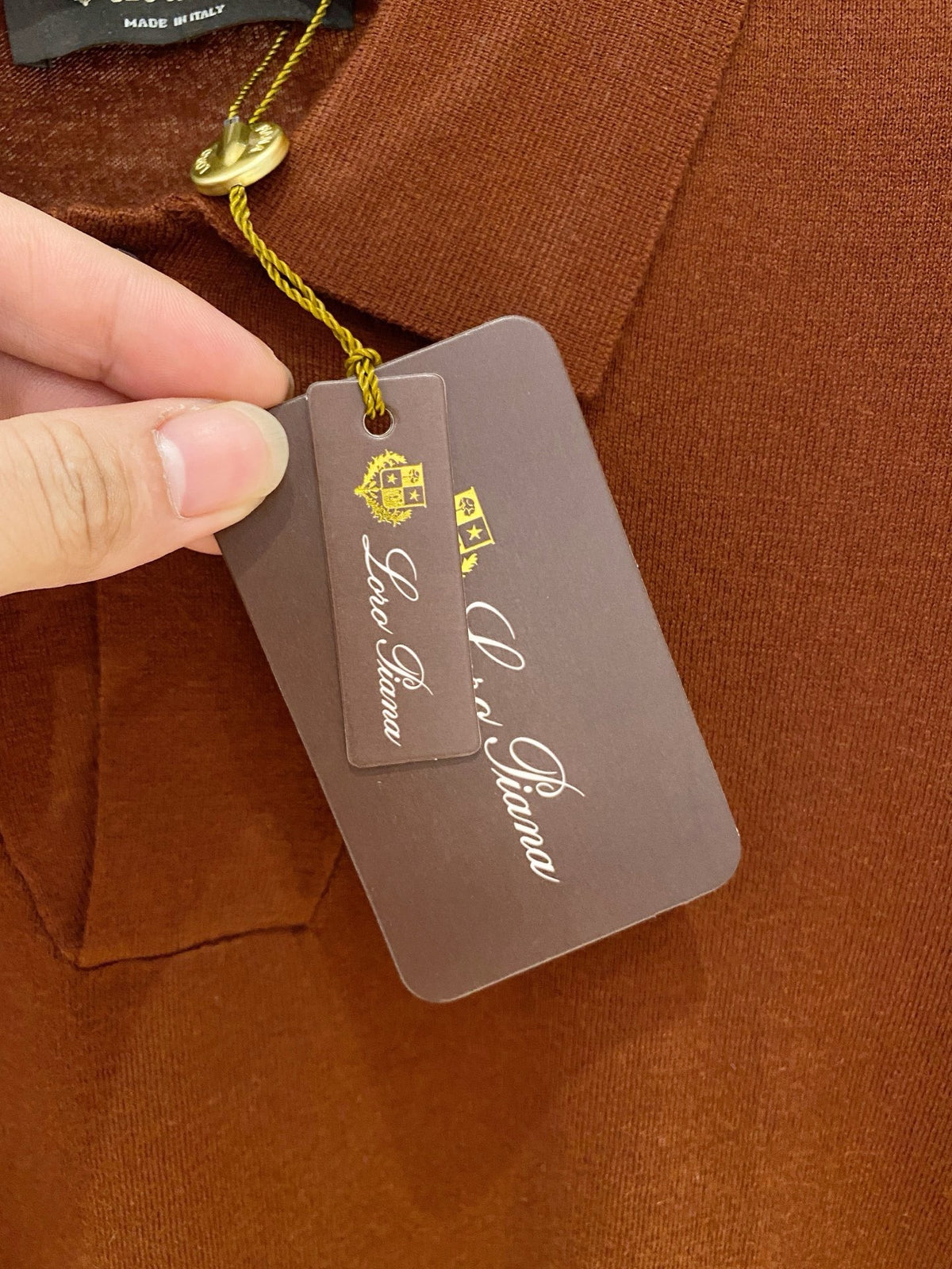 zb / 로로피아나  니트 긴팔 폴로 셔츠