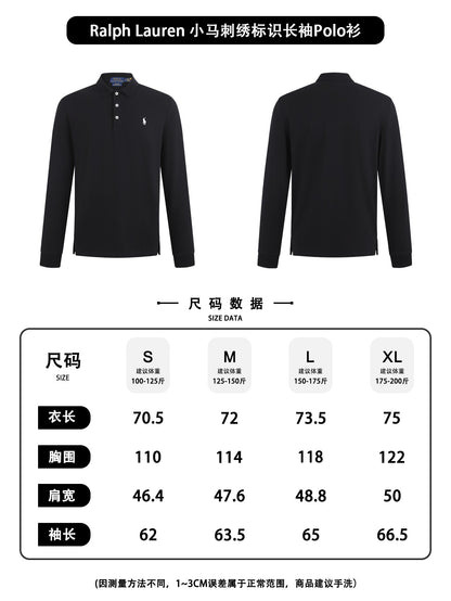 zb / 랄프 로렌  자수 긴팔 폴로셔츠