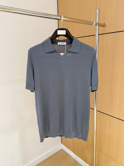 zb / 브루넬로 쿠치넬리  반팔 니트 폴로셔츠