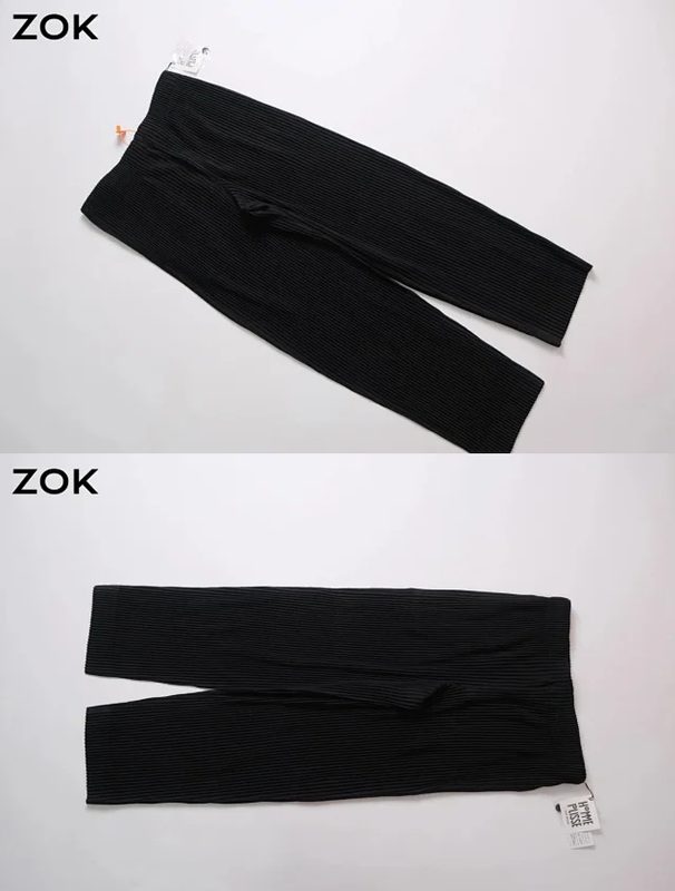 ZOK / 이세이미야케 의류 내장 끈 달린 긴바지