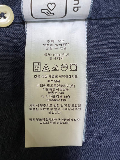 탑폴로 / 폴로 클래식핏 린넨 셔츠 네이비
