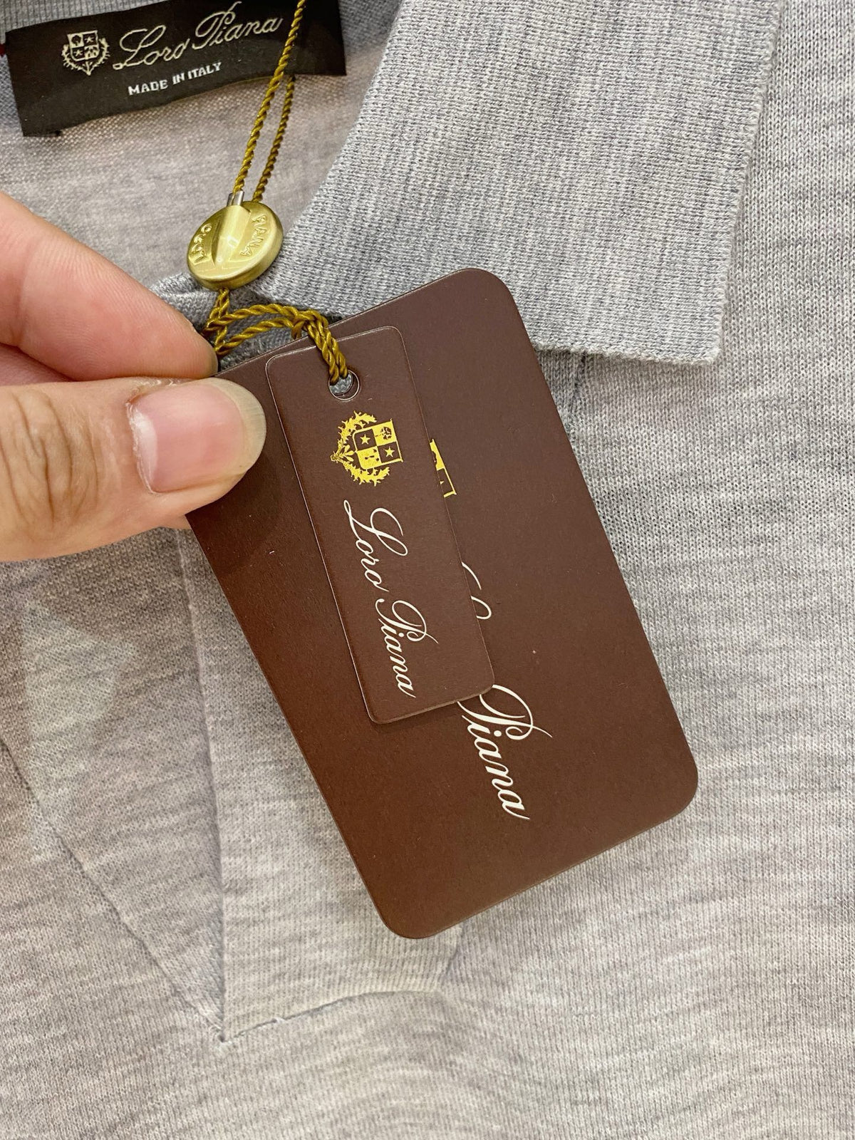 zb / 로로피아나  니트 긴팔 폴로 셔츠