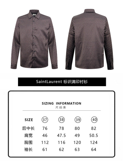 zb / 생로랑 올오버 프린트 긴팔 셔츠