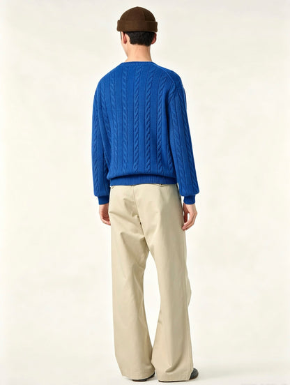 zb / 로로피아나  라운드칼라 긴팔 니트