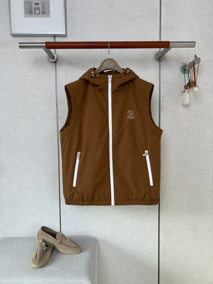 zb / 브루넬로 쿠치넬리  후드 지퍼 조끼