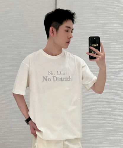 ZOK / 디올 자수 문구 반팔티