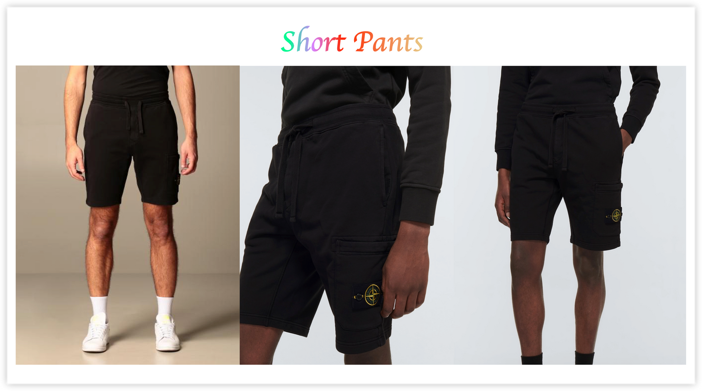 탑몽클x/스톤아일랜드 남성 Cotton Shorts 면 팬츠
