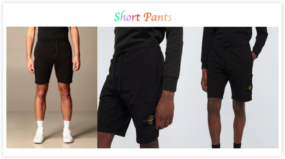 탑몽클x/스톤아일랜드 남성 Cotton Shorts 면 팬츠