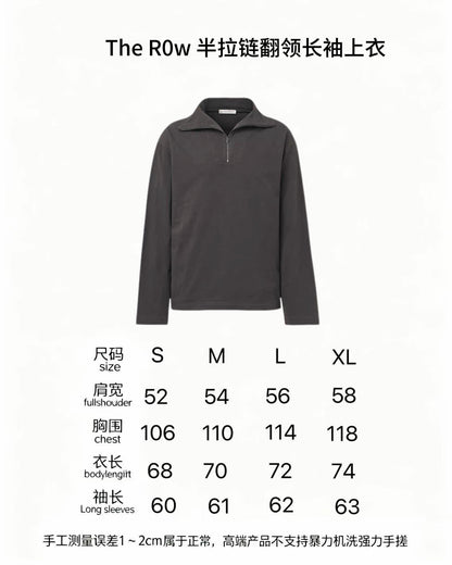zb / 더 로우  반집업 칼라 긴팔 상의