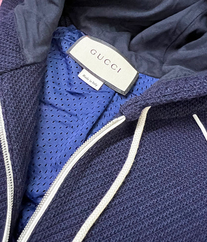 Marble / Gucci Men's Wool Jersey Jacket Web Blue