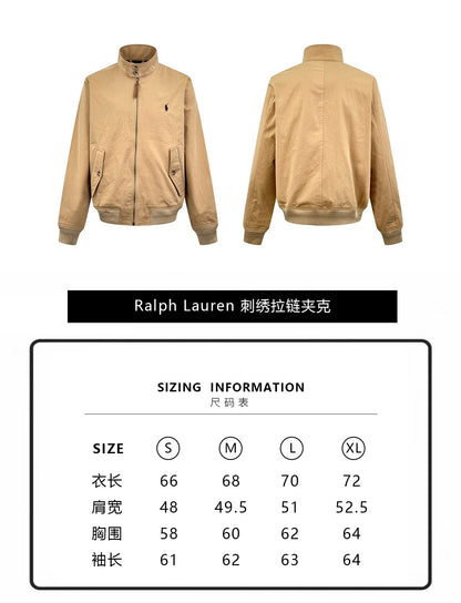 zb / 랄프 로렌  자수 스탠드칼라 지퍼 자켓