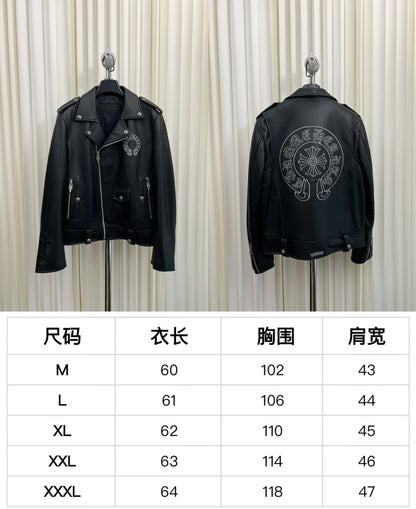 zb/Chrome Hearts Men's Leather Jacket