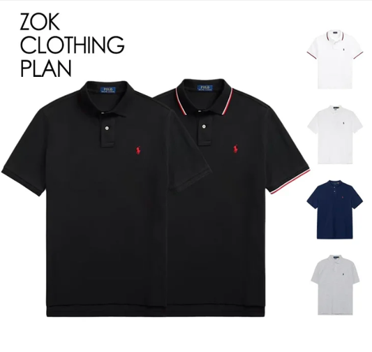 ZOK / 랄프 로렌  자수 반팔