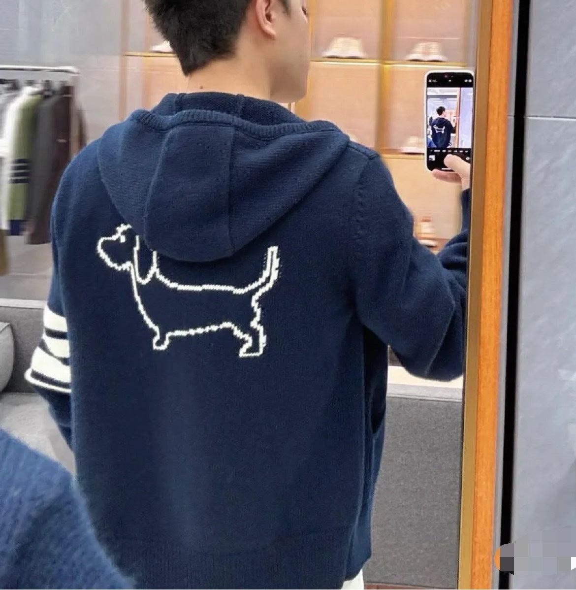 대리석 / 톰브라운 울 지퍼 맨투맨