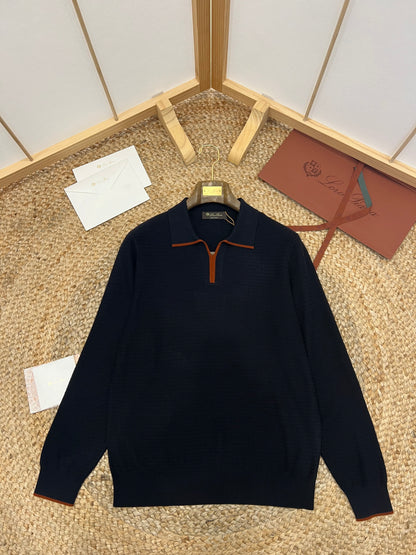 zb / 로로피아나  칼라 니트 폴로