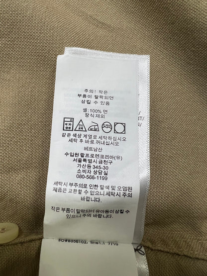 탑폴로 / 폴로 셔츠 , 클래식한 핏 카키색 옥스퍼드 셔츠