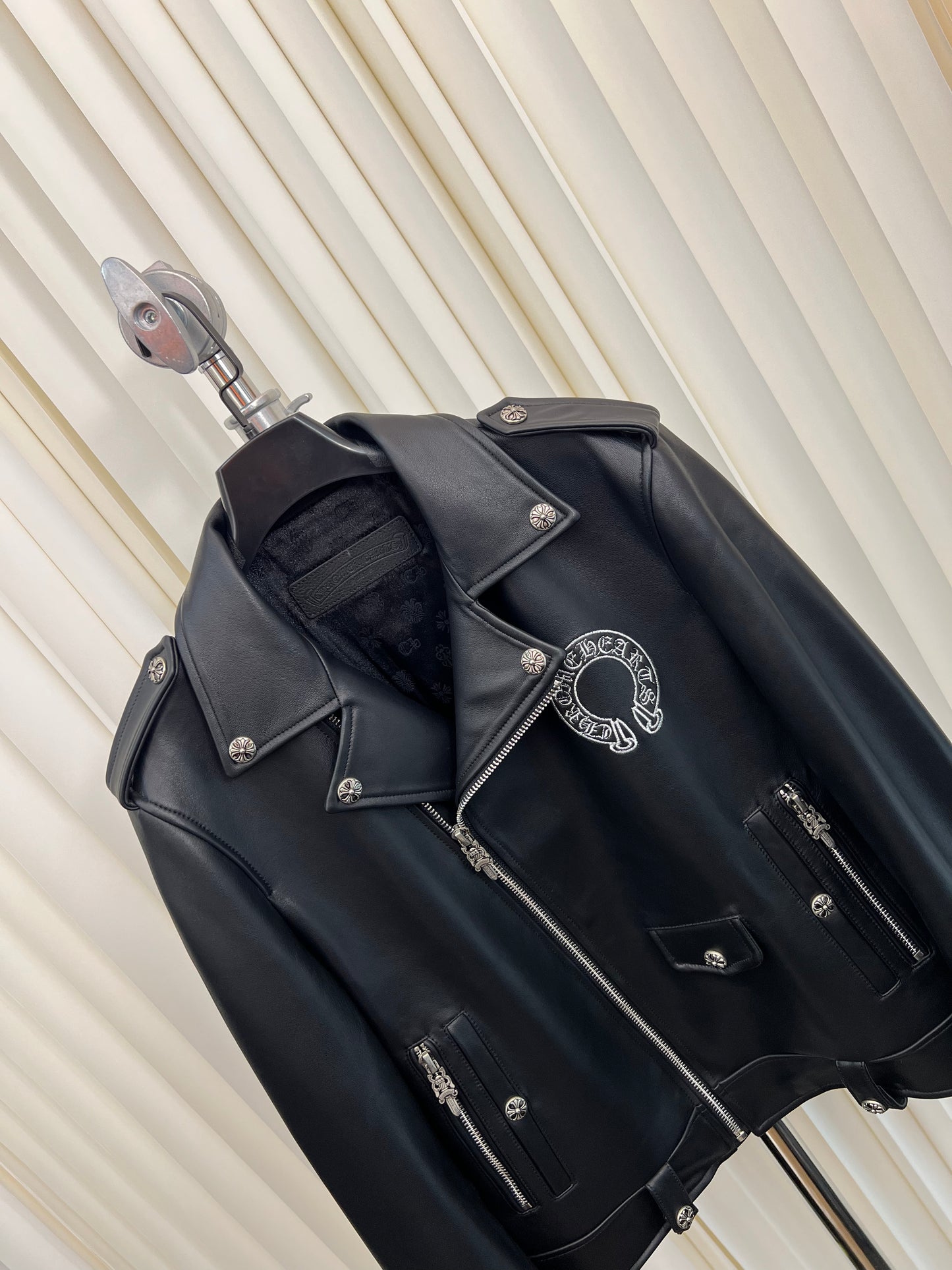 zb/Chrome Hearts Men's Leather Jacket
