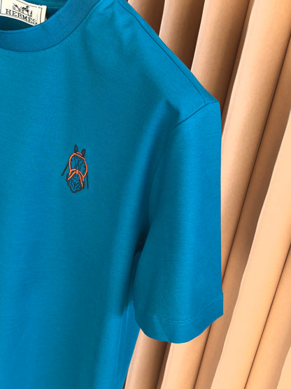 아밍 / 에르메스 신상 실광 피케 자수 라운드 티